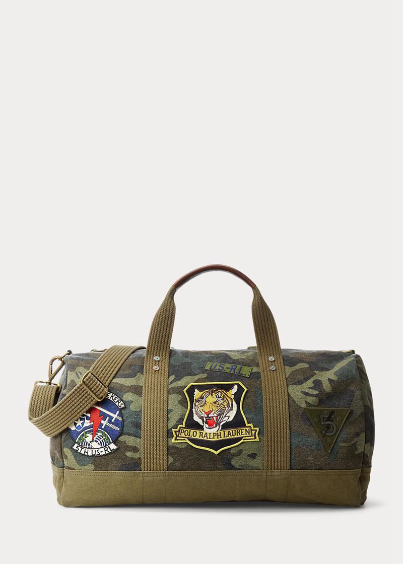 Bolso Polo Ralph Lauren Hombre Tiger-Patch Camo Lona Duffel Chile Verde Oliva WSVIN-7315